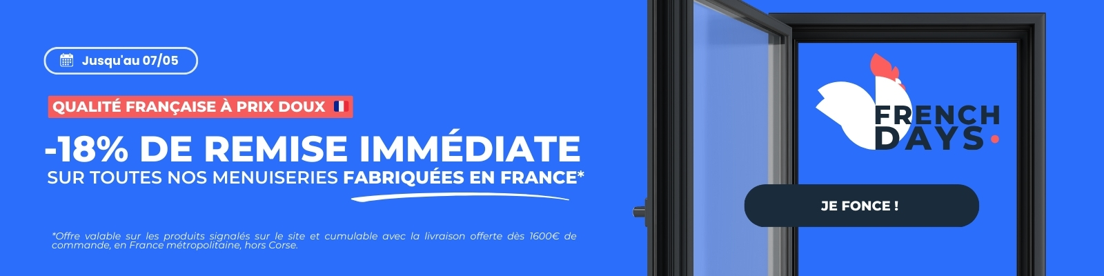 FRENCH DAYS : 18% sur tous nos produits français, hors accessoires et motorisations jusqu'au 07/05 ! - Version Desktop