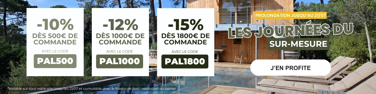 Jusqu'à 15% sur tout le site ! - Version Desktop