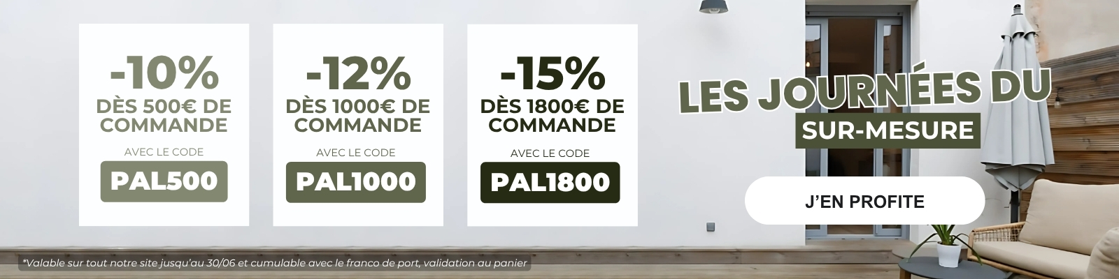 Jusqu'à 15% sur tout le site ! - Version Desktop