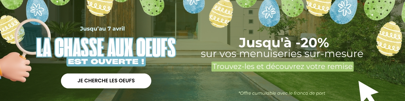 Pâques : 5 jours de chasse aux œufs pour gagner une remise sur votre commande ! - Version Desktop
