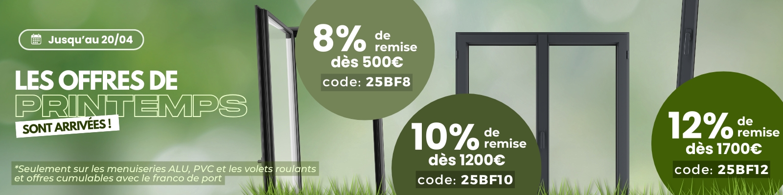 OFFRE PRINTEMPS : jusqu'à 12% de remise sur une sélection de produits jusqu'au 20/04 ! - Version Desktop
