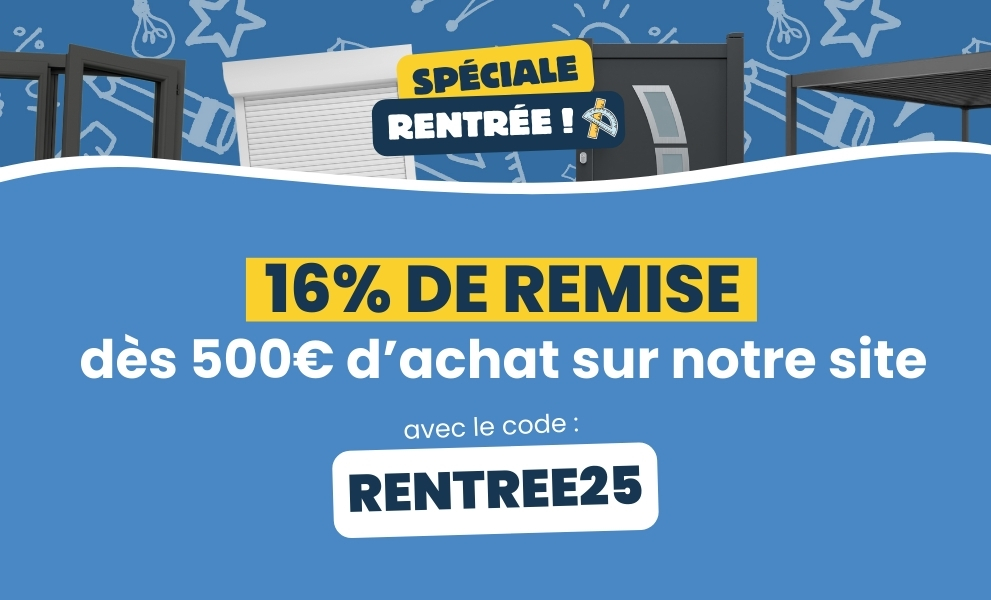 Offre de rentrée : 16% de remise dès 500€ d'achat avec le code RENTREE25 jusqu'au 16/09/25 ! - Version mobile
