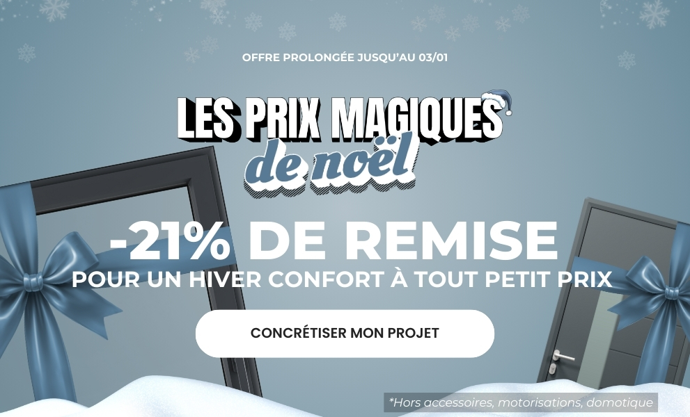 Noël : 21% sur tout le site hors accessoires, motorisations et domotique jusqu'au 03/01/25 ! - Version mobile