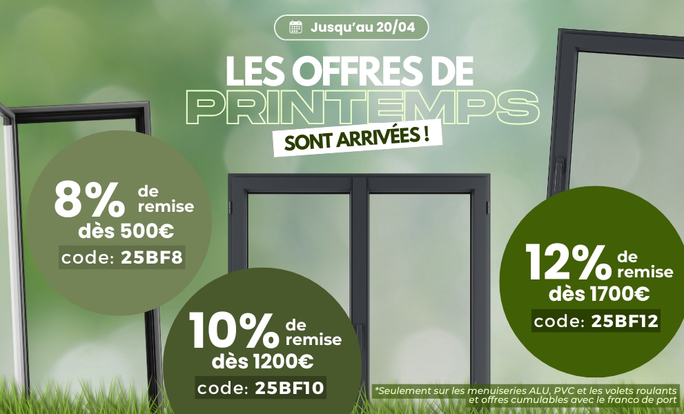 OFFRE PRINTEMPS : jusqu'à 12% de remise sur une sélection de produits jusqu'au 20/04 ! - Version mobile